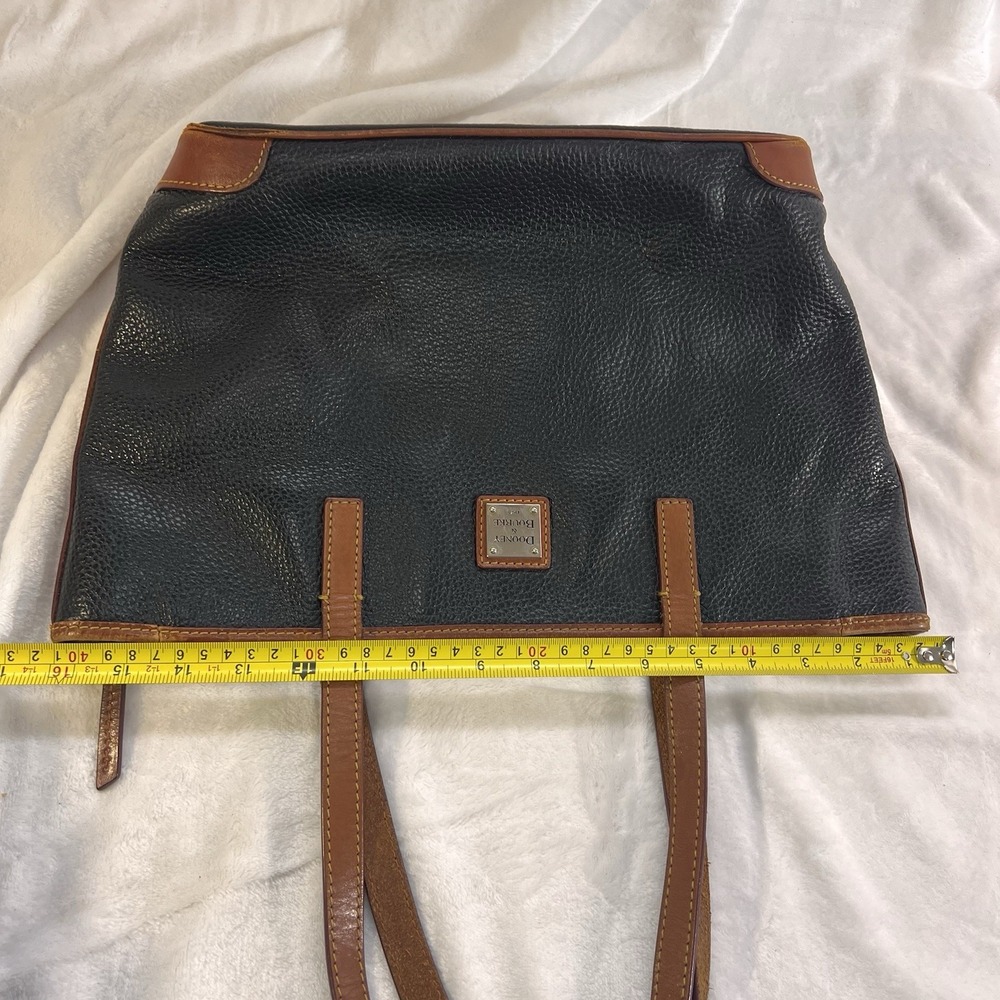 Dooney And Bourke Black Pebble Leather Charleston Large Shopper Tote  *see - Picture 9 of 15